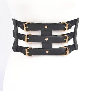 BNWT Plus Size Cutout Corset Elastic Stretch Fashion Wide Belt